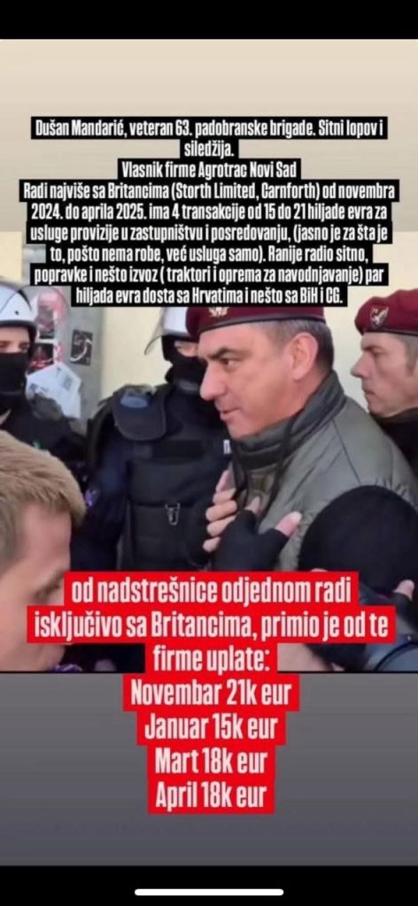 Да ли Тужилаштво ради свој посао? ДУШАН МАНДАРИЋ осрамотио славну 63.ПАДОБРАНСКУ БРИГАДУ САРАДЊОМ СА ХРВАТИМА! ЈАВНО ПРИЗНАО ДА ПРИМА ПАРЕ ОД БРИТАНАЦА!