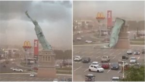 Пала реплика Кипа слободе у Бразилу: Скулптуру високу 24 метра оборили јаки ветрови (ВИДЕО)