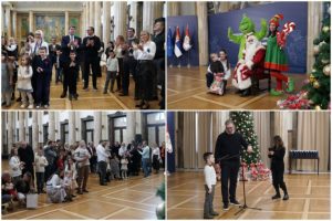 "Драга децо, желим да се радујете, да будете весели!": Вучић уручио новогодишње пакетиће деци запослених у Председништву