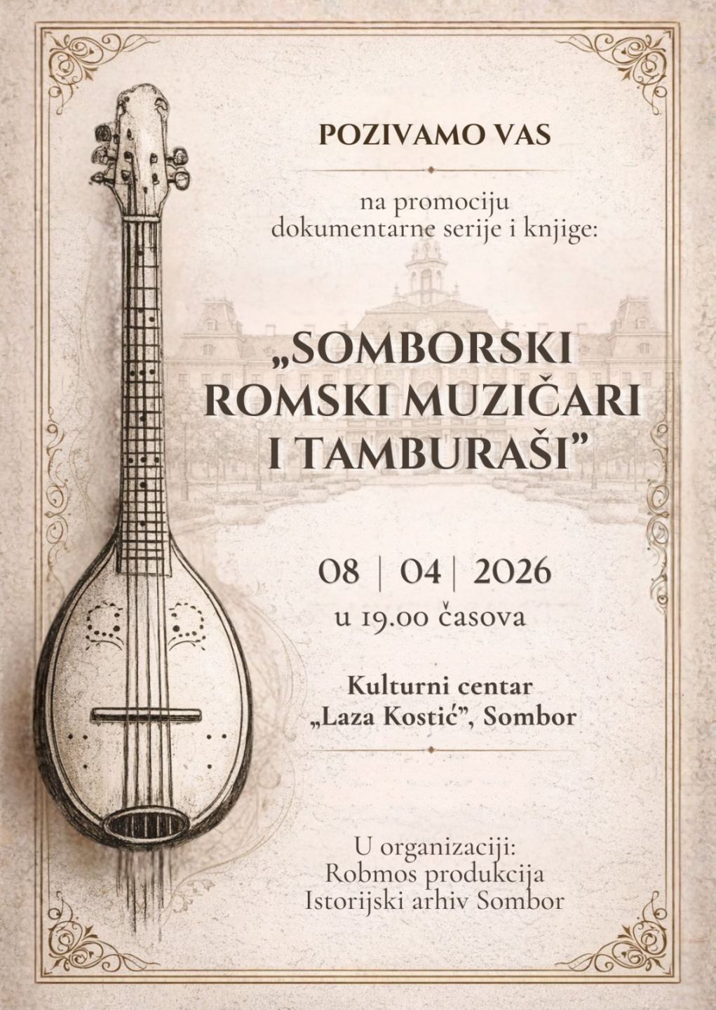 „Somborski romski muzičari i tamburaši” sutra u Somboru