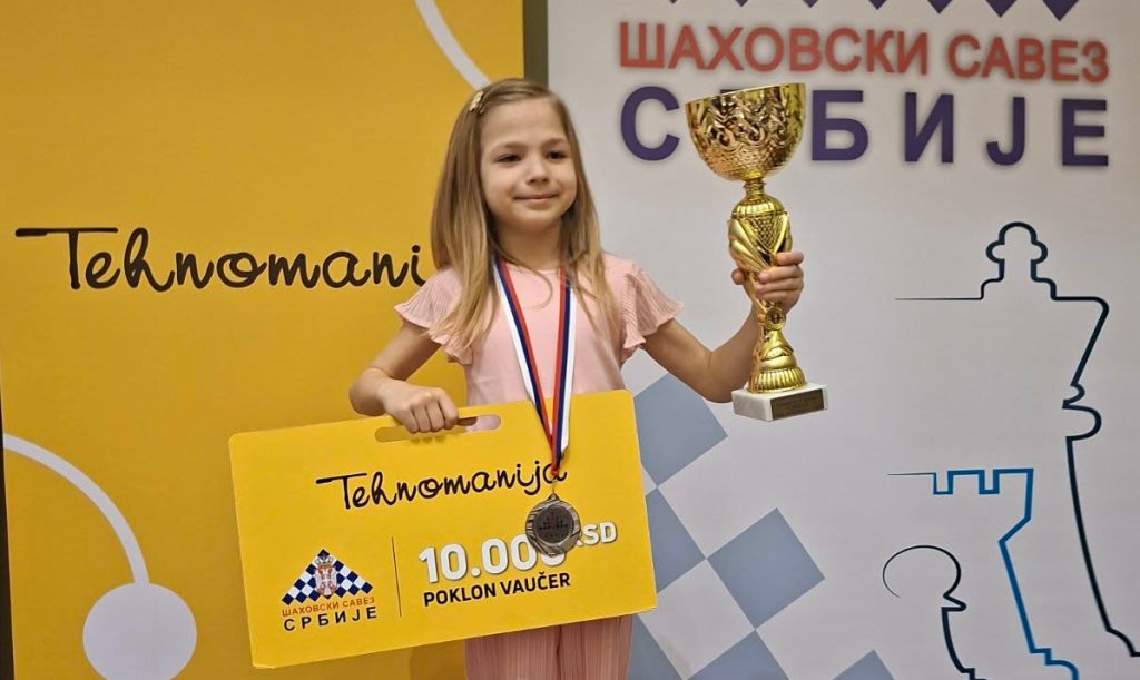 Калина Пејин вицешампионка Србије у шаху