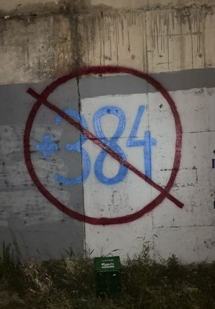 (ФОТО) Широм Новог Сада осванули графити: СТОП +384! СТОП СЕПАРАТИЗМУ!