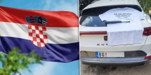 Језив напад на Србе, а блокадери им и даље трче у загрљај и воле Хрватску! Болесна порука на БГ таблицама запалила мреже (ФОТО)