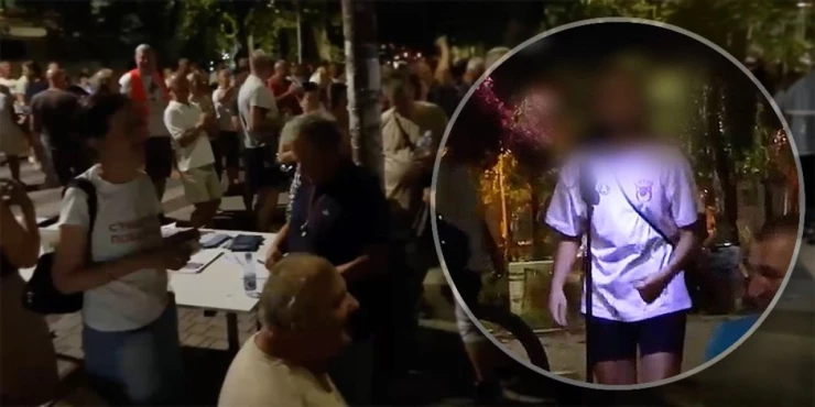 Блокадери злоупотребљавају малолетну децу! На протесту у Бачкој Паланци на бину извели девојчицу од 13 година (ВИДЕО)
