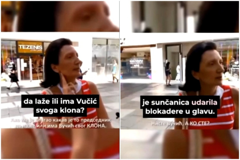 Мислила да је срела Вучића, а онда изнела бизарну теорију: Блокадерка сада сумња да председник има клона?! (ВИДЕО)