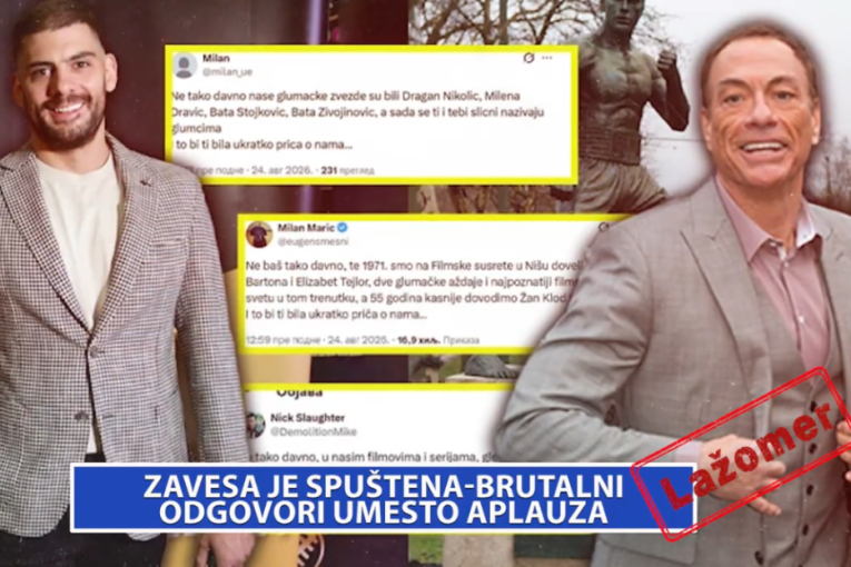 Блокадерски глумац пљује холивудску звезду: Милан Марић ударио на Жан-Клода ван Дама, па добио бруталан одговор