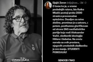 Objave pokazuju o kakvom je čoveku reč: Đajić je kandidat blokadera za poslanika, na šta bi ličila Srbija kada bi se on nešto pitao?
