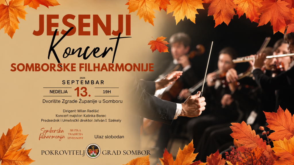 Jesenji koncert Somborske filharmonije 13. septembra