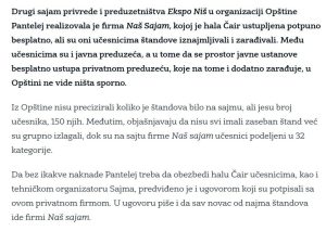 (ФОТО) Скандал потреса 70. кандидата на блокадерској листиИ! Муж добијао бесплатно "Чаир", па наплаћивао штандове 