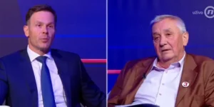 (ВИДЕО) Хаос на Н1: Мали обрисао под блокадерским кандидатом - Жути пензионер купује кућетине од страних пара...
