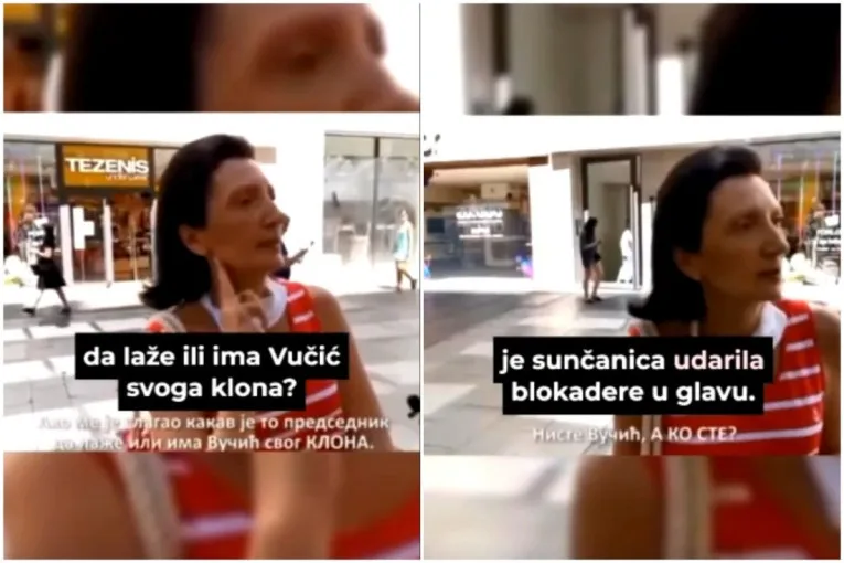 Мислила да је срела Вучића, а онда изнела бизарну теорију: Блокадерка сада сумња да председник има клона?! (ВИДЕО)