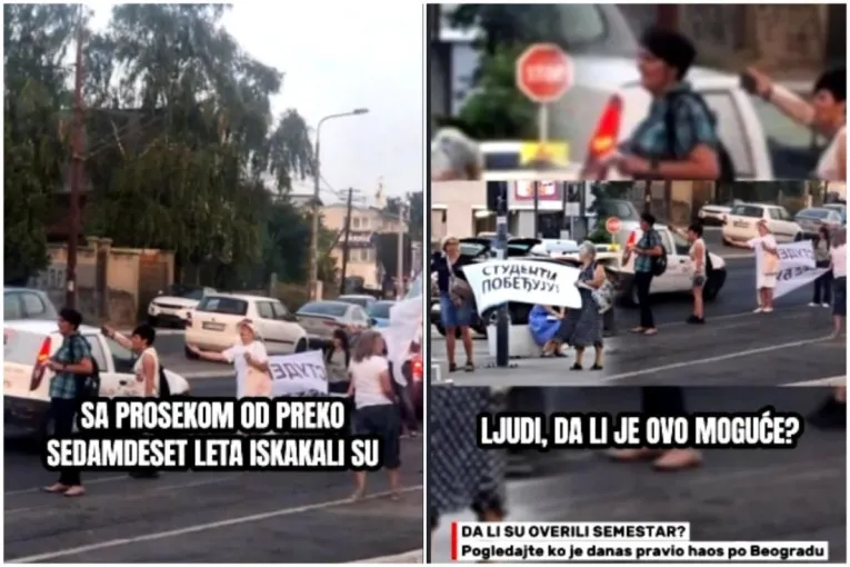Која ли су година ови "студенти"? Погледајте ко је јуче блокирао Београд на два места (ВИДЕО)